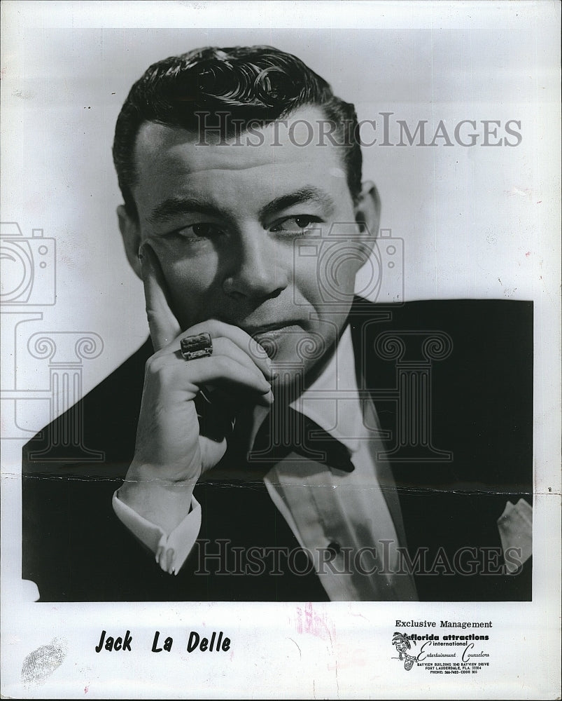 1964 Press Photo Singer Jack La Delle Poses Thoughtfully - Historic Images