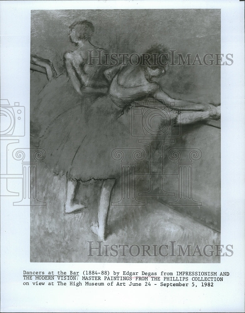 1982 Press Photo &quot;Dancers at the Bar&quot; by Edgar Degas - Historic Images