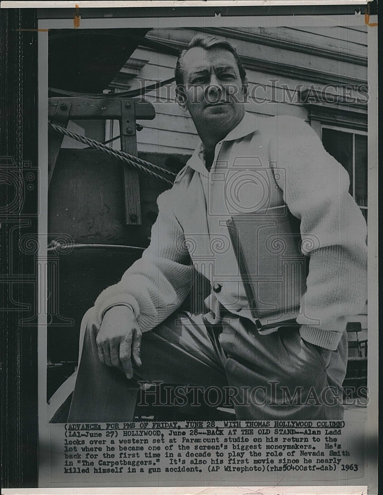 1972 Press Photo &quot;The Carpetbaggers &quot; starring Alan Ladd - Historic Images