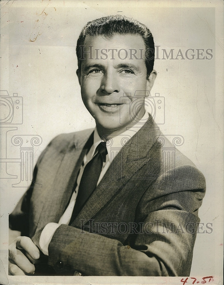 Press Photo Dick Powell American Singer Actor Producer Businessman - Historic Images