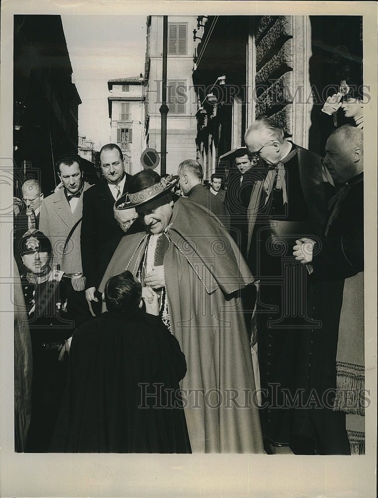 1959 Press Photo Pope John XXIII Gregorian Pontifical University Rome Italy - Historic Images