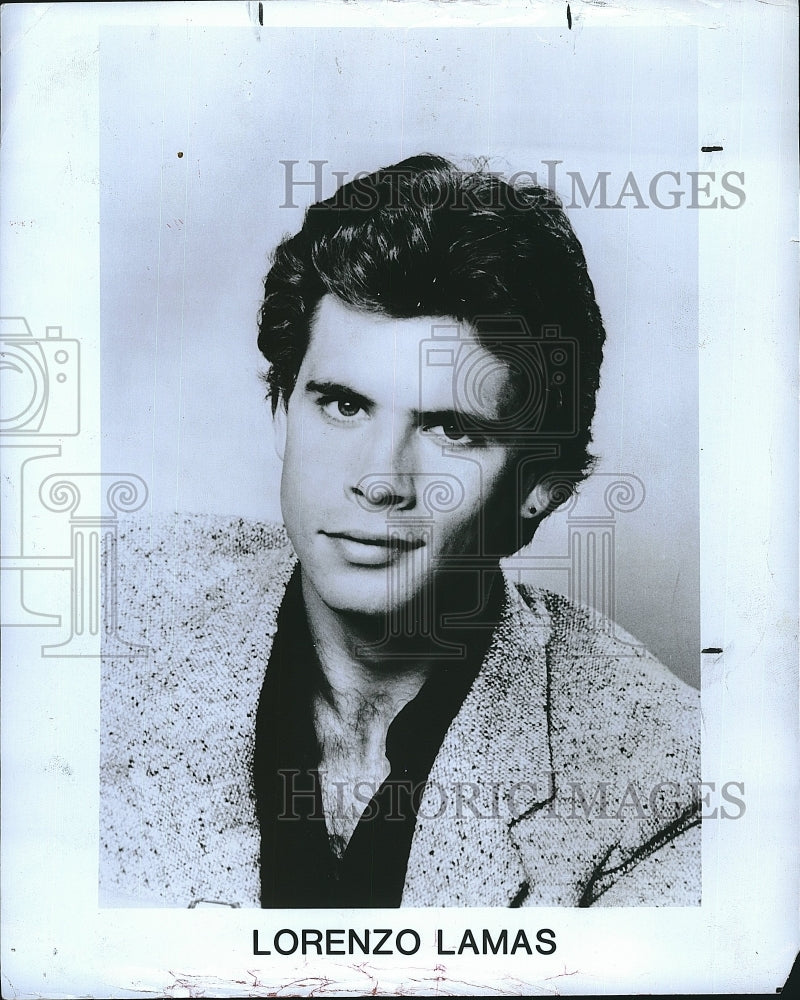 1987 Press Photo Lorenzo Lamas American Actor Star Of Falcon Crest Drama TV Show - Historic Images