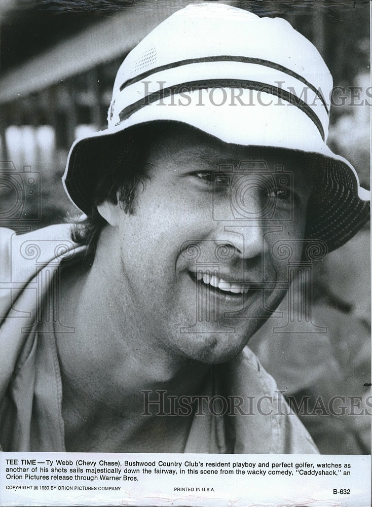 1980 Press Photo Chevy Chase American Actor Stars In Caddyshack Comedy Movie - Historic Images