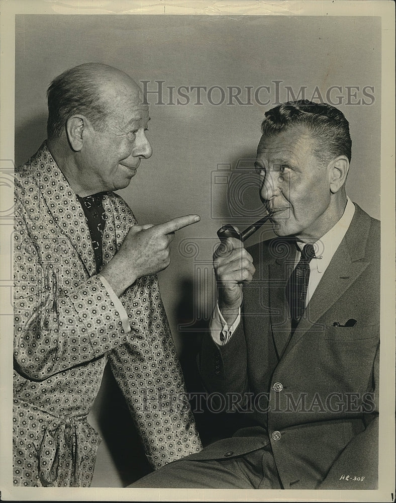 1987 Press Photo Actor Bert Lahr and  Ralph Bellamy - Historic Images