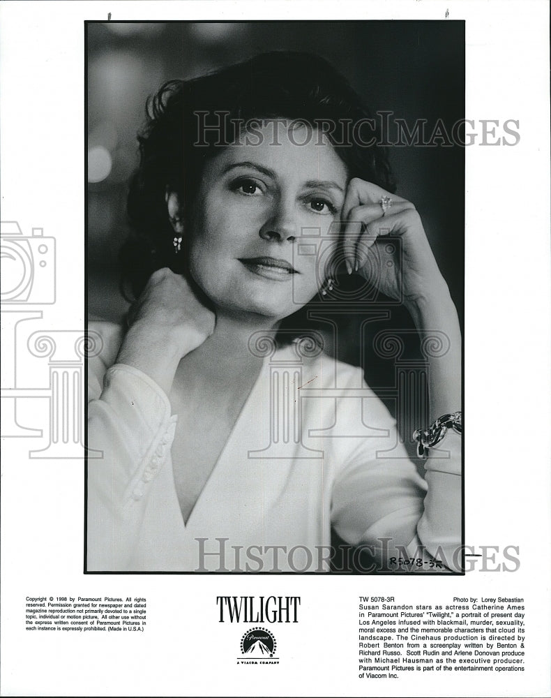 1998 Press Photo Susan Sarandon Stars In &quot;Twilight&quot; - Historic Images