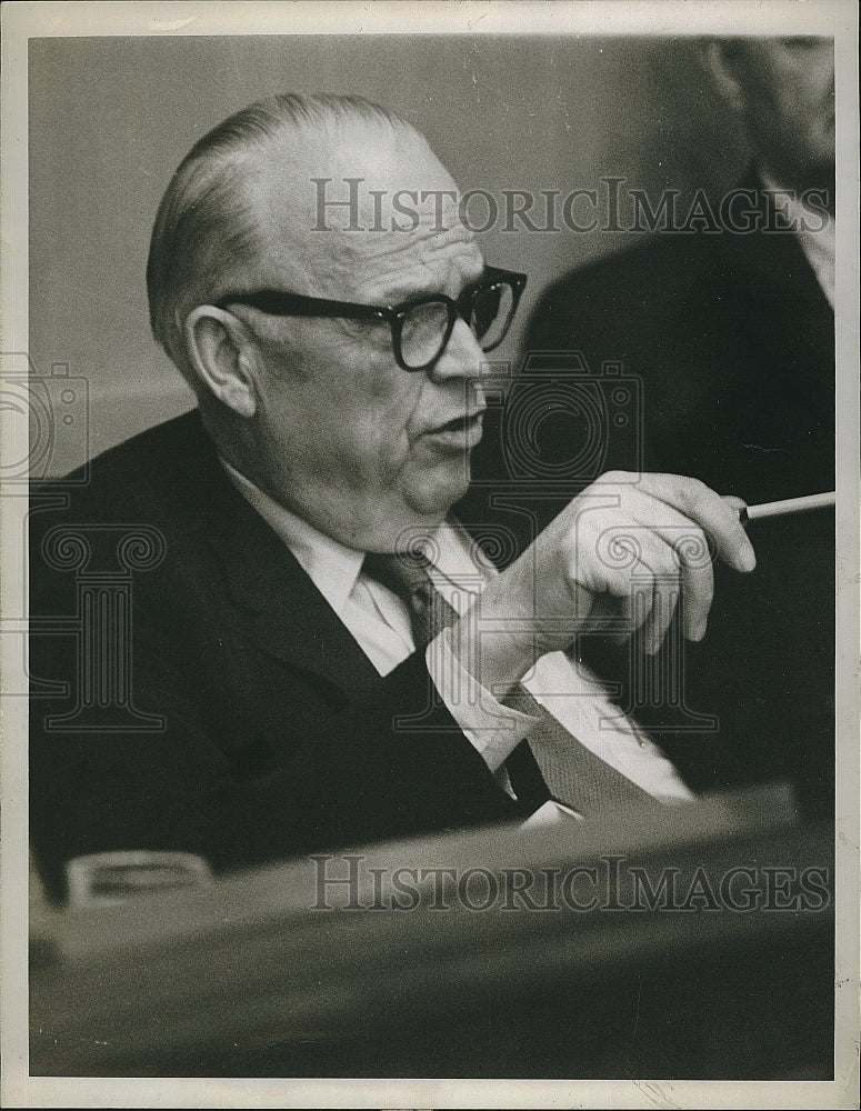 1962 Press Photo Sen. Robert Kerr at Senate Public Works Subcommittee ...