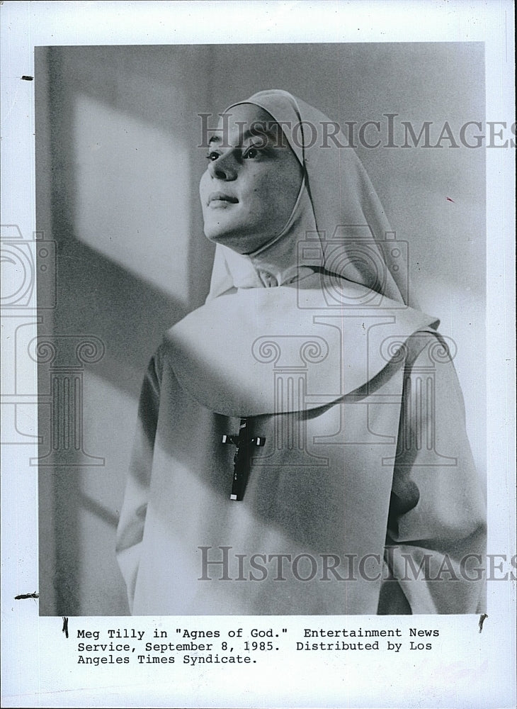 1985 Press Photo Meg Tilly American Actress Stars In Agnes Of God Movie Film - Historic Images