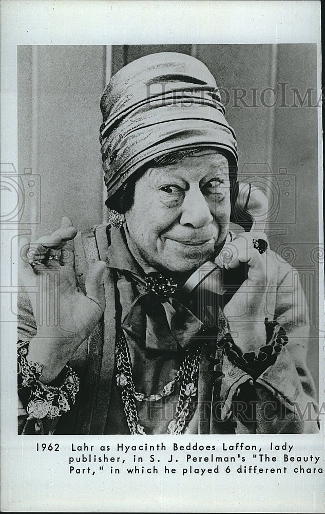 1965 Press Photo Bert  Lahr stars in &quot;The Beauty Part&quot; - Historic Images