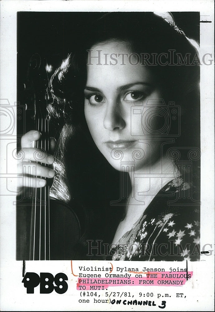 1981 Press Photo Brilliant Violinist Dylana Jenson - Historic Images
