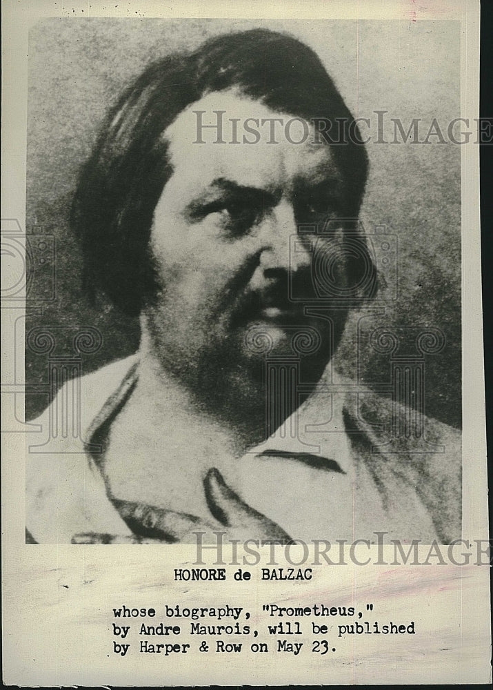 1966 Press Photo Honore de Balzac Biography &quot;Prometheus&quot; - Historic Images