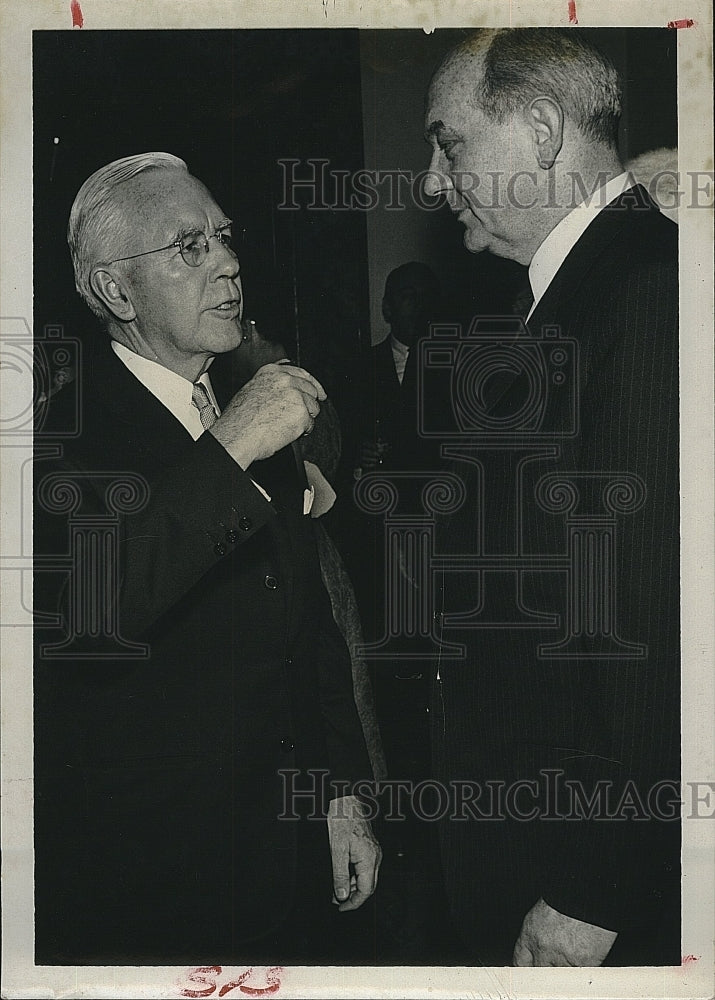 1964 Press Photo CIA Director John McCone with State Secretary Dean Rusk - Historic Images