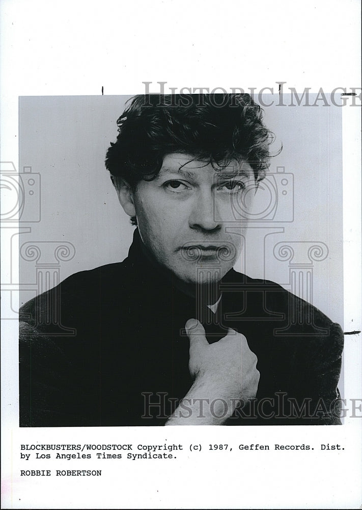 1987 Press Photo Robbie Robertson, Canadian Singer-Songwriter And Guitarist. - Historic Images