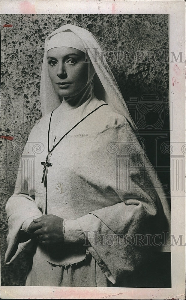 1963 Press Photo Actress Deborah Kerr In Nun&#39;s Habit - Historic Images