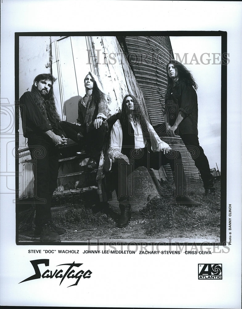 Press Photo Savatage : S. Wacholz, J. Middleton, Z. Stevens &amp; C. Oliva - Historic Images