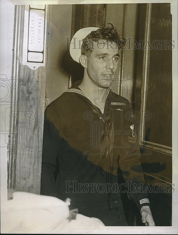 Press Photo Alphee Desmarais, held for the murder of Mary G. Saunders - Historic Images