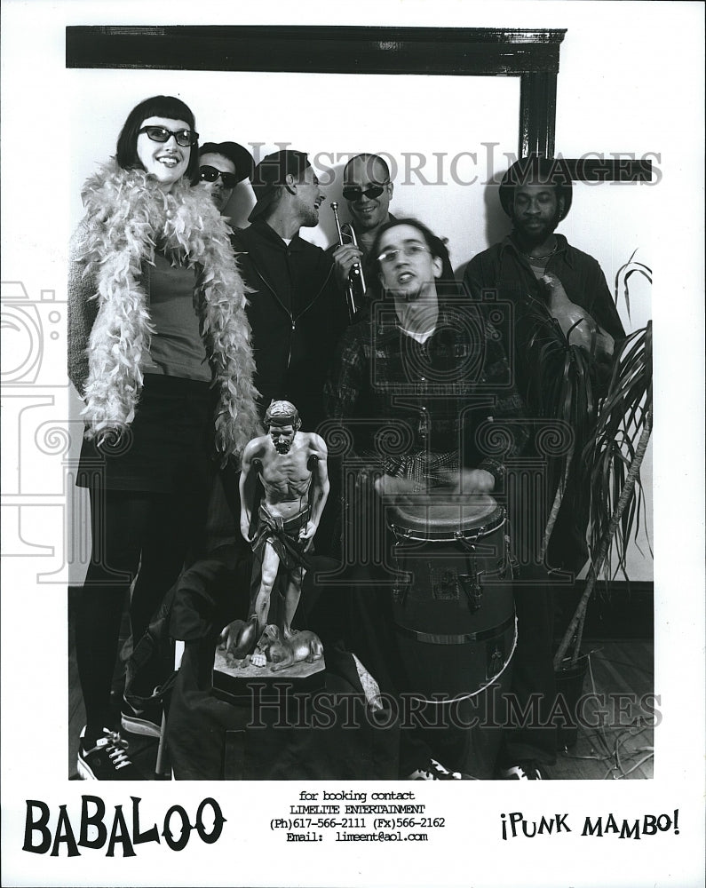 Press Photo Babaloo Band, American mambo, reggae,samba Band based in Boston. - Historic Images