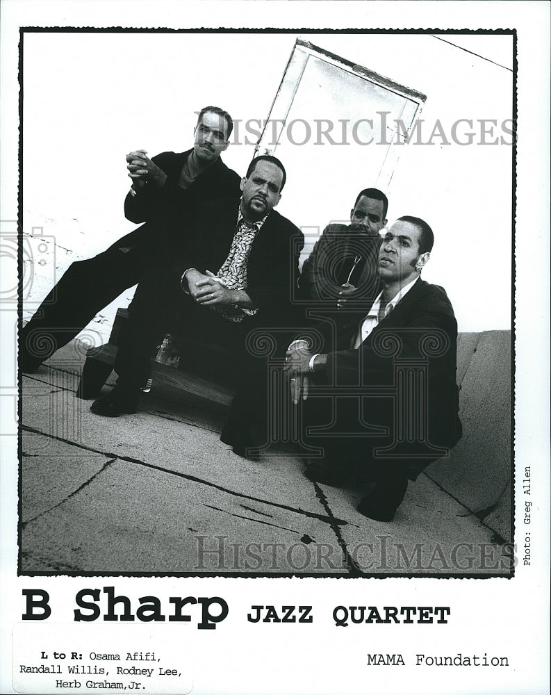 Press Photo B Sharp Jazz Quartet, free jazz style band, based in Los Angeles. - Historic Images