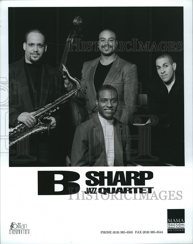 Press Photo B Sharp Jazz Quartet, Freestyle jazz band, based in Los Angeles. - Historic Images