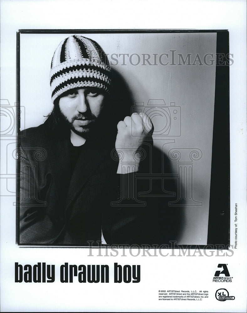 2002 Press Photo Musician &quot;Badly Drawn Boy&quot; - Historic Images