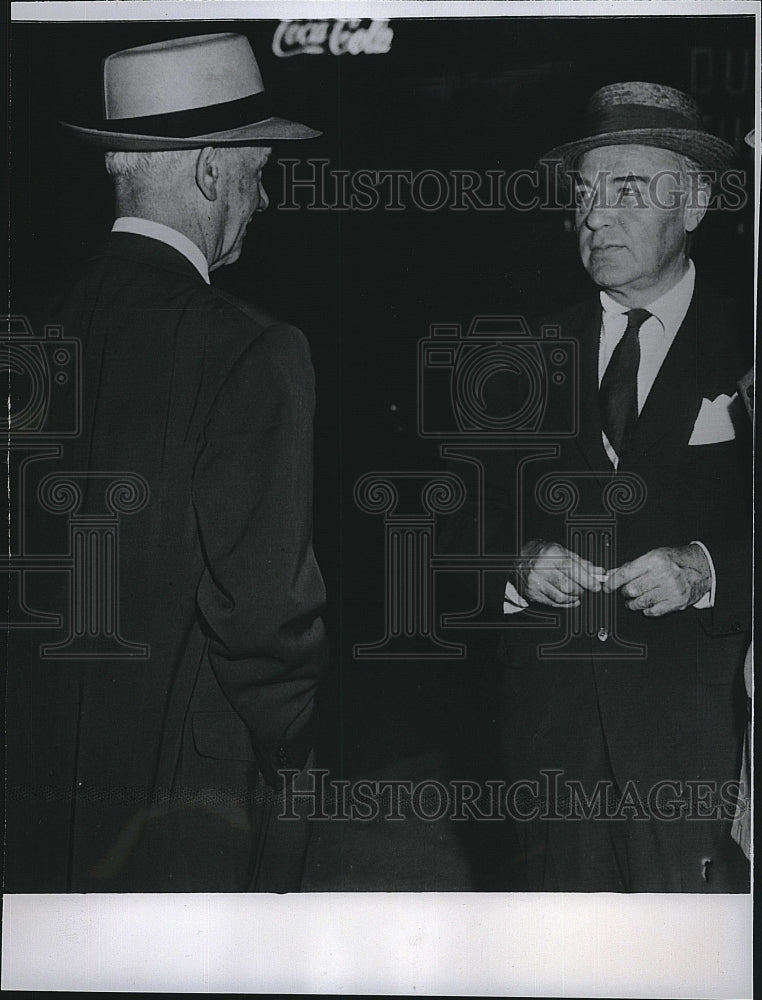 1952 Press Photo John A Stevens, VPof US Steel Corp.,Phil Murray of CIO - Historic Images