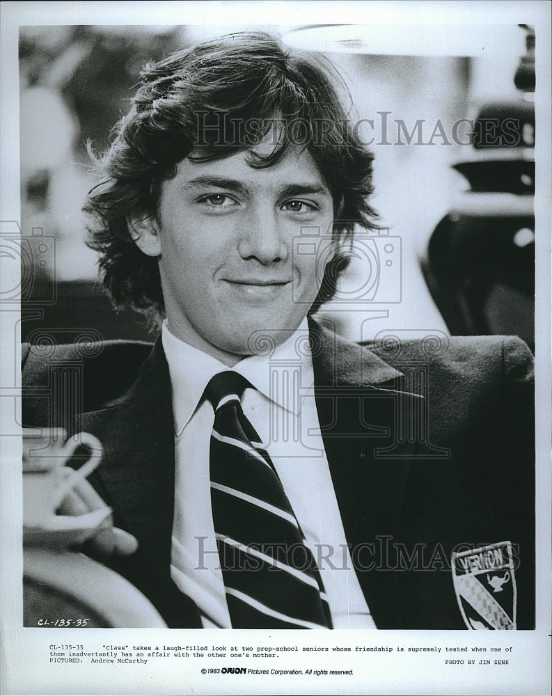 1983 Press Photo  "Class " starring Andrew McCarthy - Historic Images