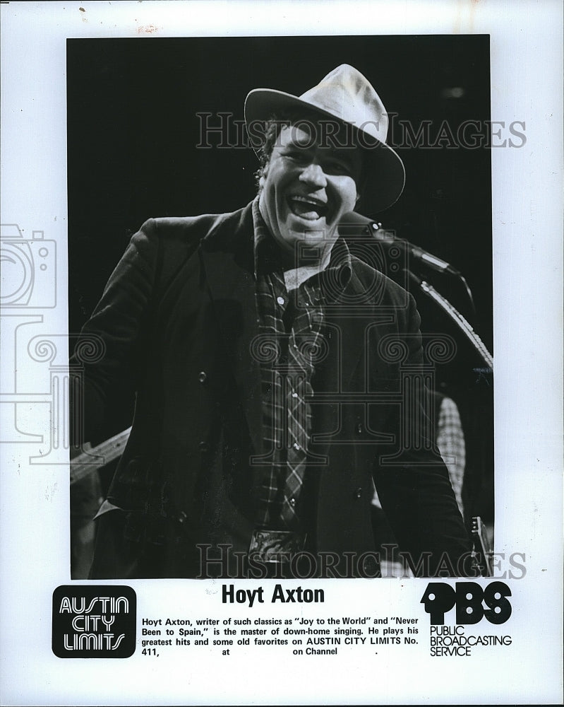 1990 Press Photo Musician Hoyt Axton  for &quot;Austin City Limits&quot; - Historic Images