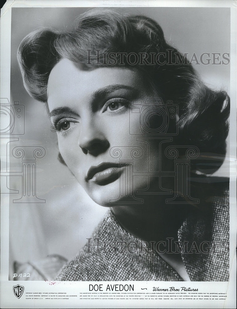 1954 Press Photo Actress Doe Avedon for Warner Bros Pictures - Historic ...