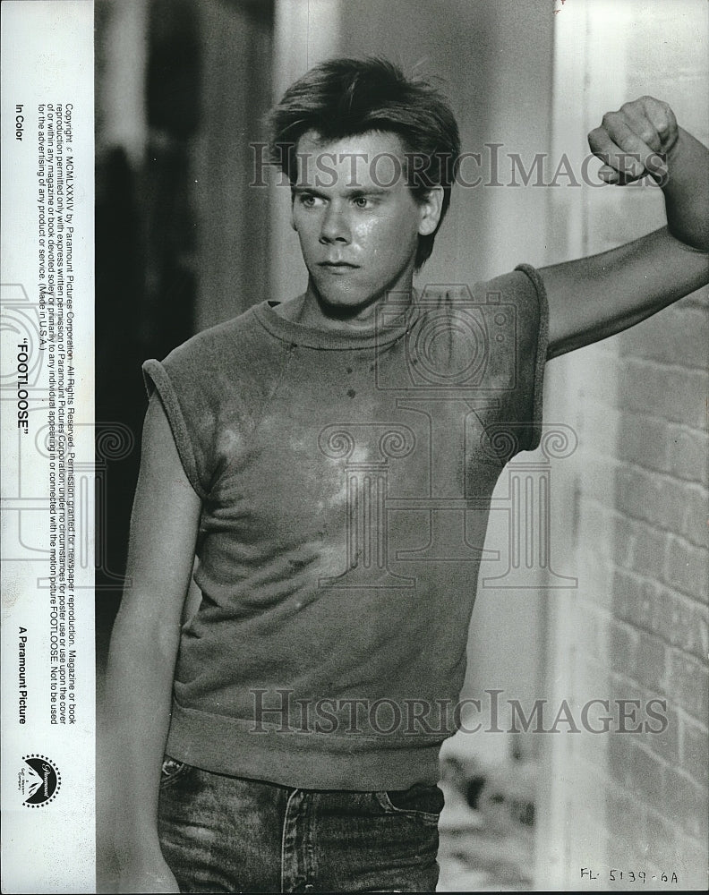 1984 Press Photo Kevin Bacon American Actor Stars In Footloose Movie Film - Historic Images