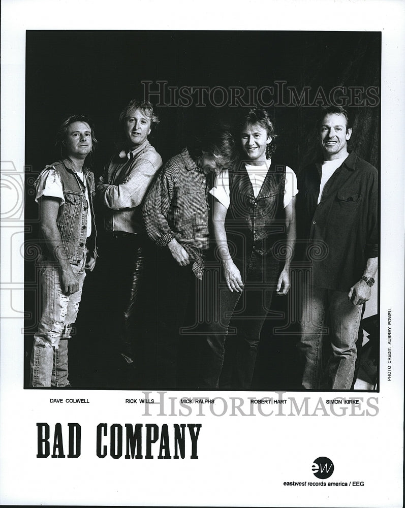 Press Photo Bad Company, Dave Colwell, Rick Wills, M. Ralphs, R. Hart, S. Kirke - Historic Images