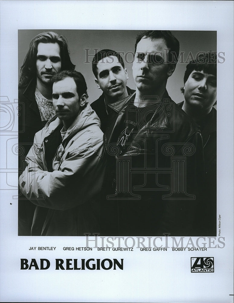 Press Photo &quot;Bad Religion&quot; Bentley,Hetson,Gurewita,Gaffin,Schayer - Historic Images