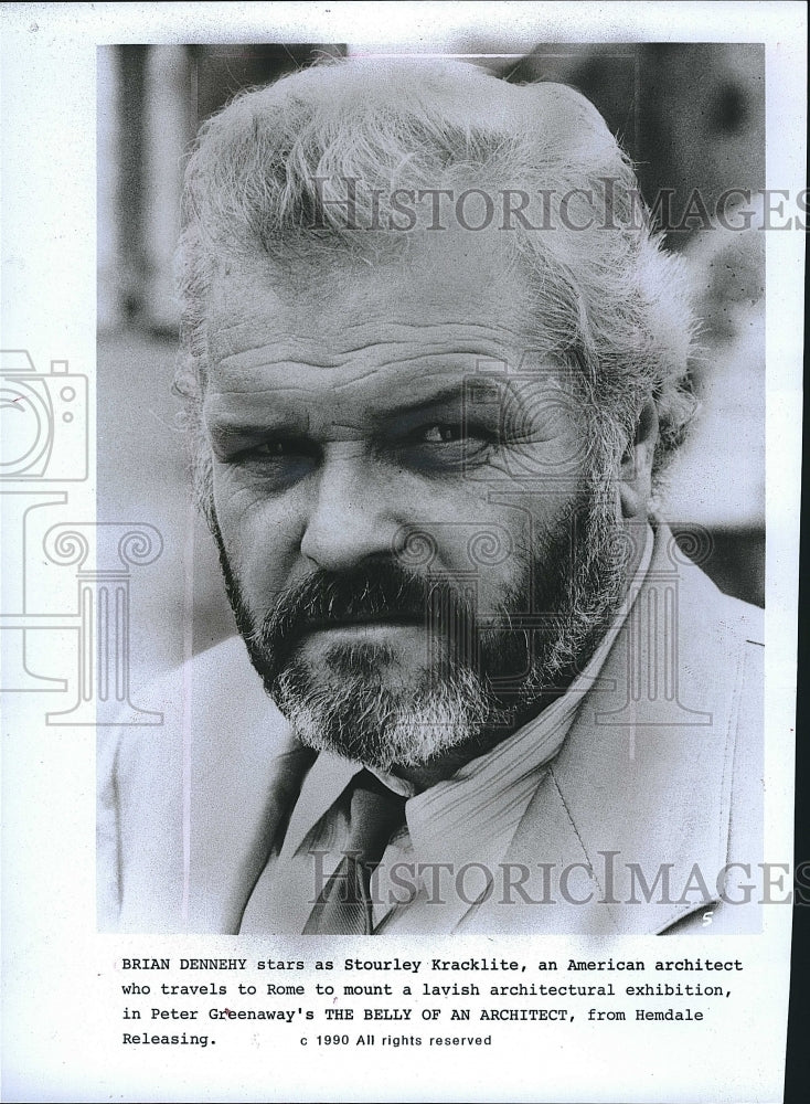 1990 Press Photo  &quot;The Belly of an Architect&quot; starring  Brian Dennehy - Historic Images