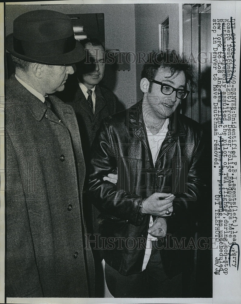 1969 Press Photo FBI, Jerry Joseph Deutchman - Historic Images