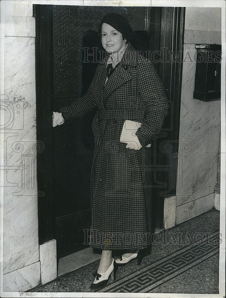 1935 Press Photo Mrs irene Denny at divorce court - Historic Images