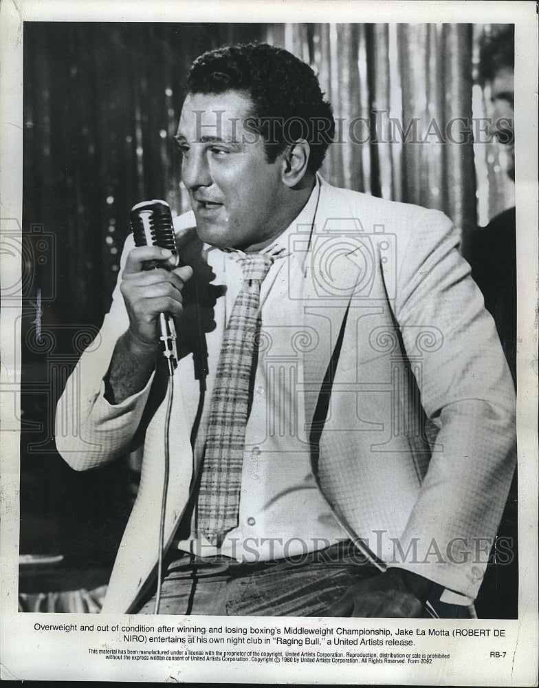 1980 Press Photo &quot;The Raging Bull &quot; starring Robert De Niro - Historic Images