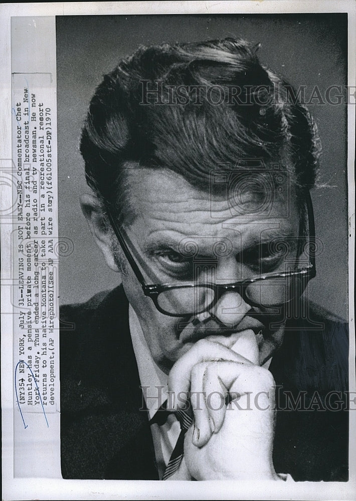 1970 Press Photo &quot;The Huntley-Brinkley Report&quot; with Chet Huntley - Historic Images