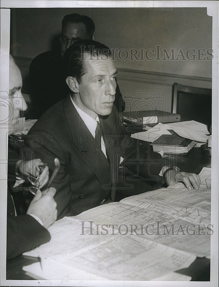 1953 Press Photo 2nd Mate Erik Elstad Black Falcoln Disaster Hearings Coast - Historic Images