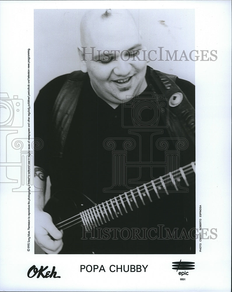 1995 Press Photo Popa Chubby, Blues Singer - Historic Images