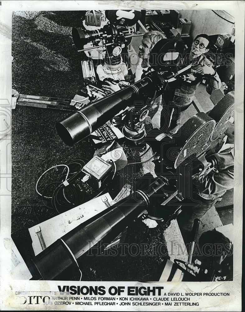 1973 Press Photo "Visions of Eight" direct Kon Ichikawa on set - Historic Images