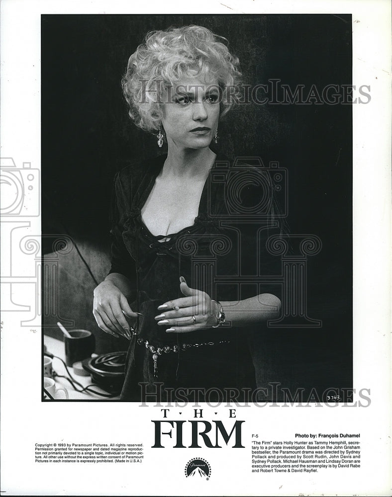 1993 Press Photo Holly Hunter American Actress The Firm Suspense Drama Movie - Historic Images