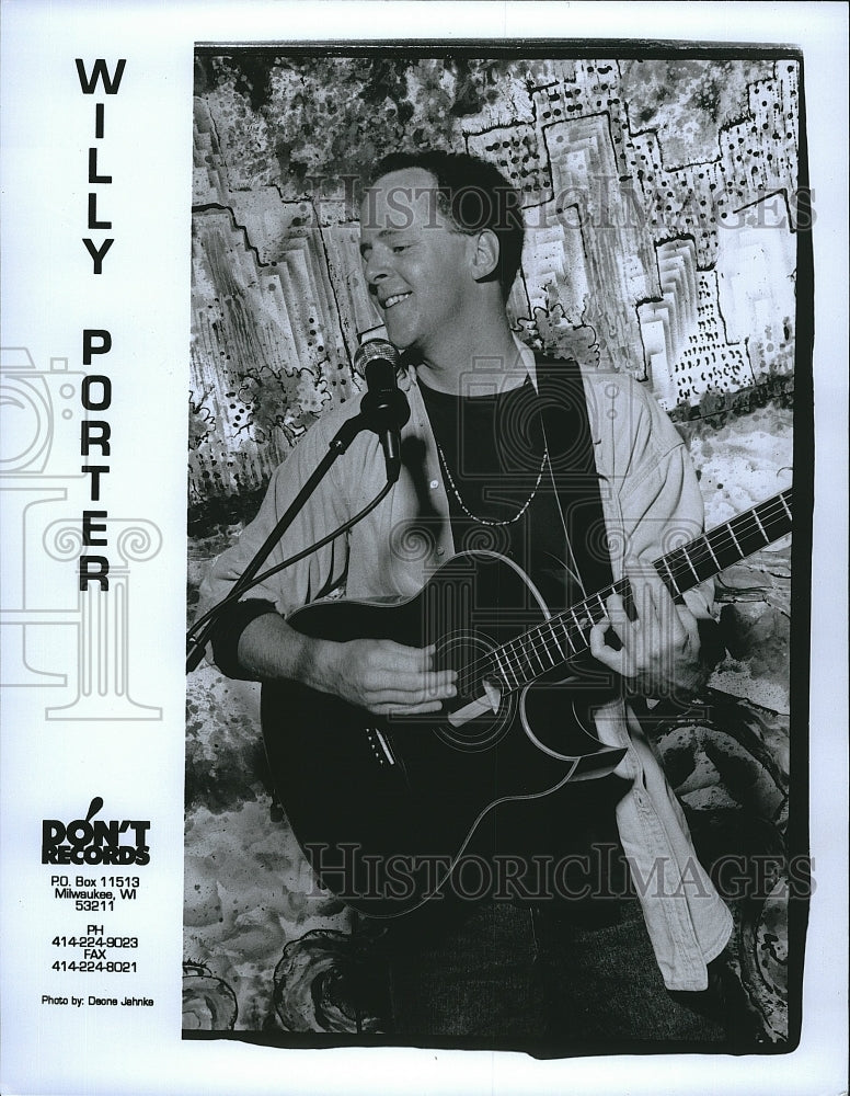 Press Photo Musician Performer Willy Porter - Historic Images