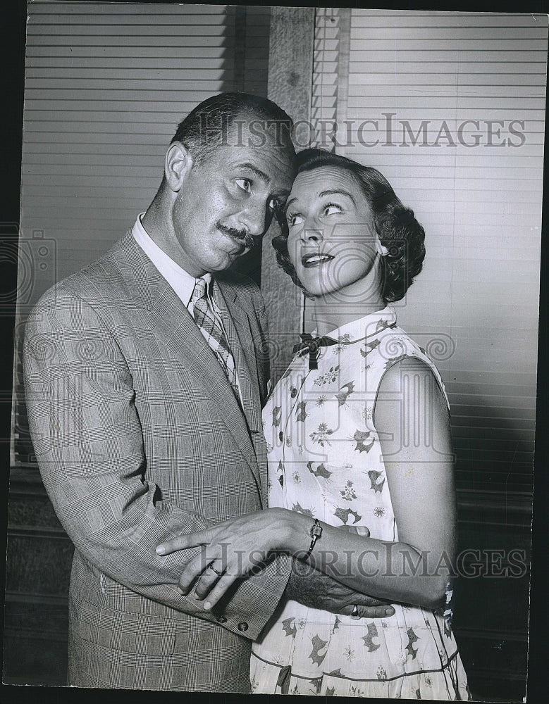 1955 Press Photo Actors Kim Hunter & Keenan Wynn - Historic Images