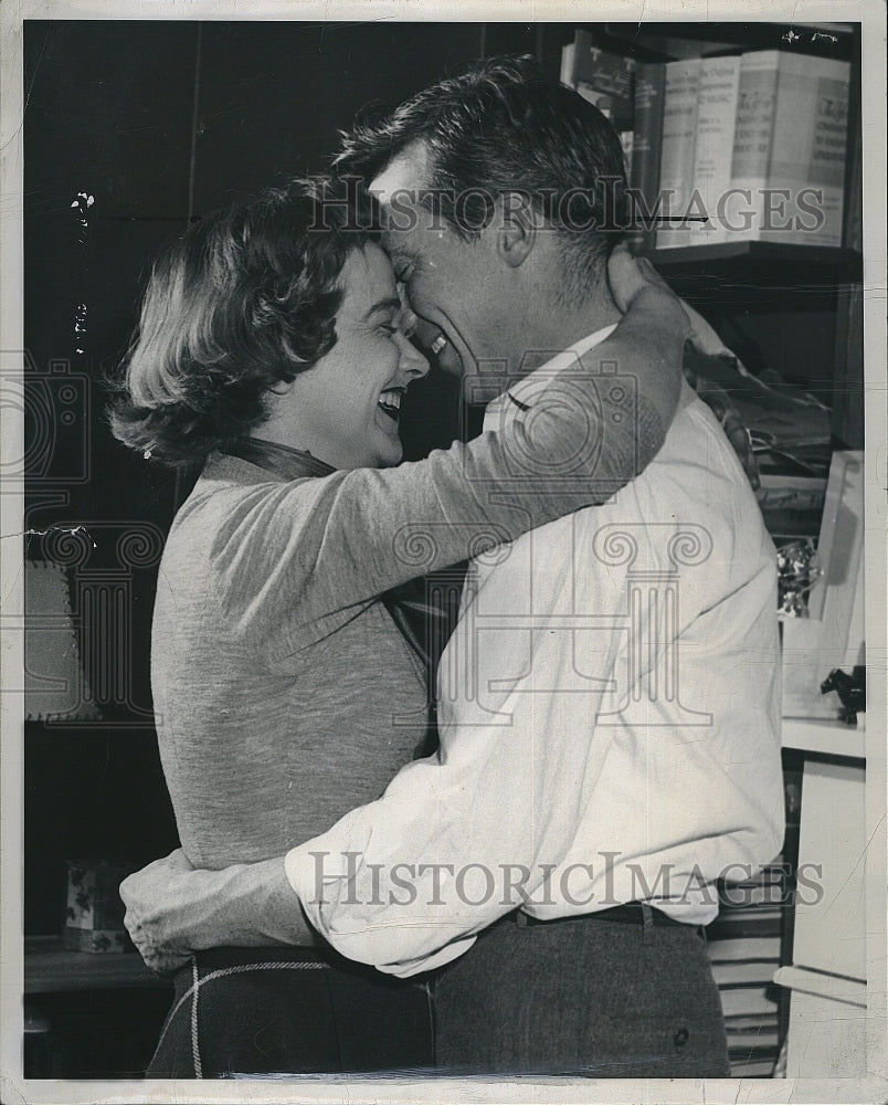 1962 Press Photo Actress Kim Hunter, husband Robert Summett - Historic Images