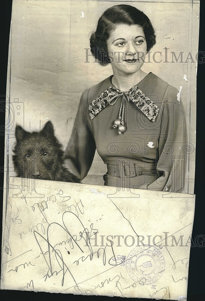 1938 Press Photo Miss Dorothy Knowles, Wag, her Scottie - Historic Images