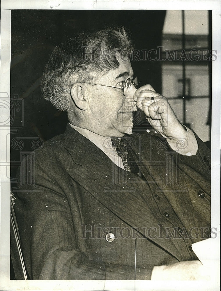 1938 Press Photo B. L. Knowles testifying before Senate Judiciary Subcommittee - Historic Images