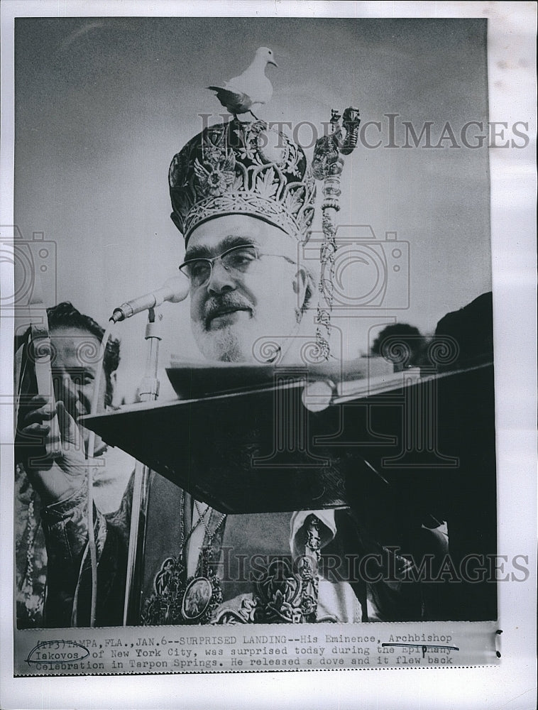 1974 Press Photo Archbishop Iakovos, Primate of Greek Orthodox Church - Historic Images