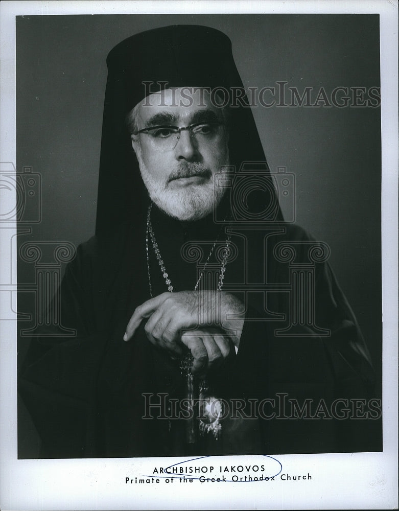 1975 Press Photo Archbishop Iakovos, Primate of Greek Orthodox Church - Historic Images