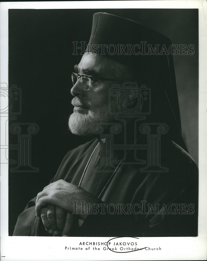 Press Photo Archbishop Iakovos of the Greek Orthodox Church - Historic Images