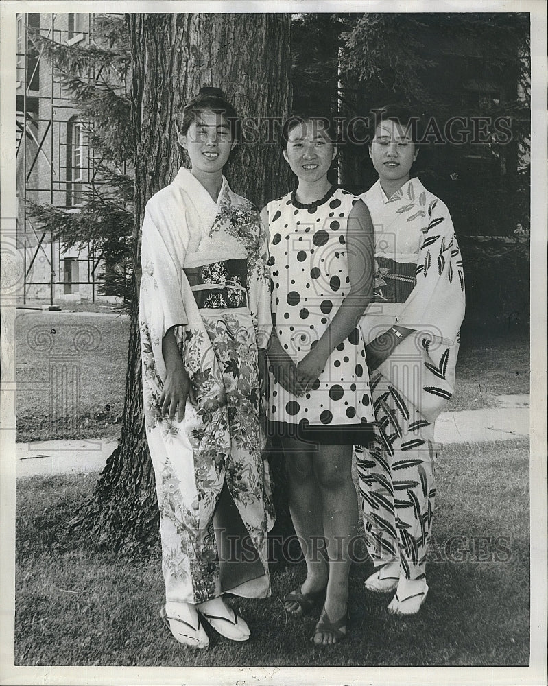 1968 Press Photo Itsuko Kobayashi, Pi-Hsui Chen, Junko Saito - Historic Images