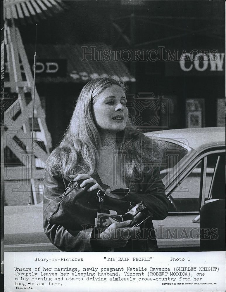 1961 Press Photo Actress Shirley Knight in "The Rain People" Film - Historic Images