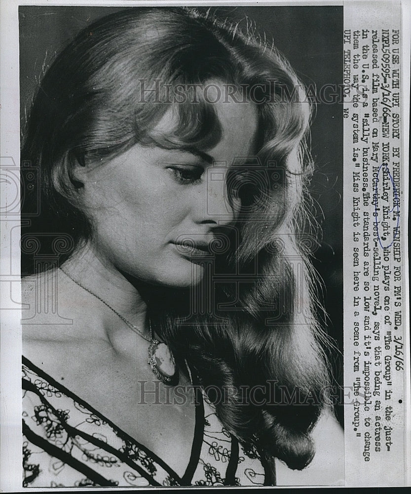 1966 Press Photo Actress Shirley Knight in &quot;The Group&quot; Film - Historic Images